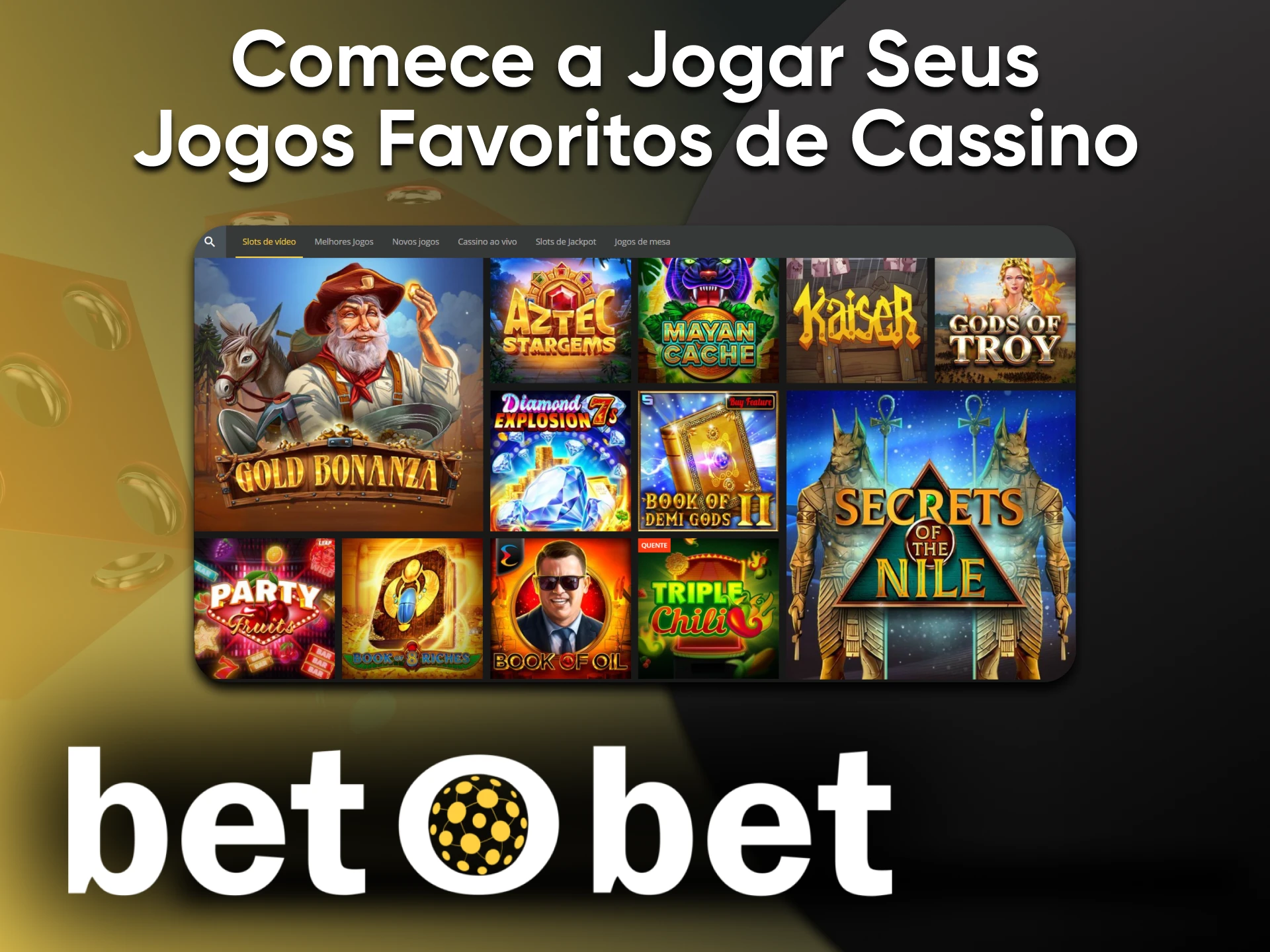 Escolha o jogo de cassino de sua preferência no Betbet.