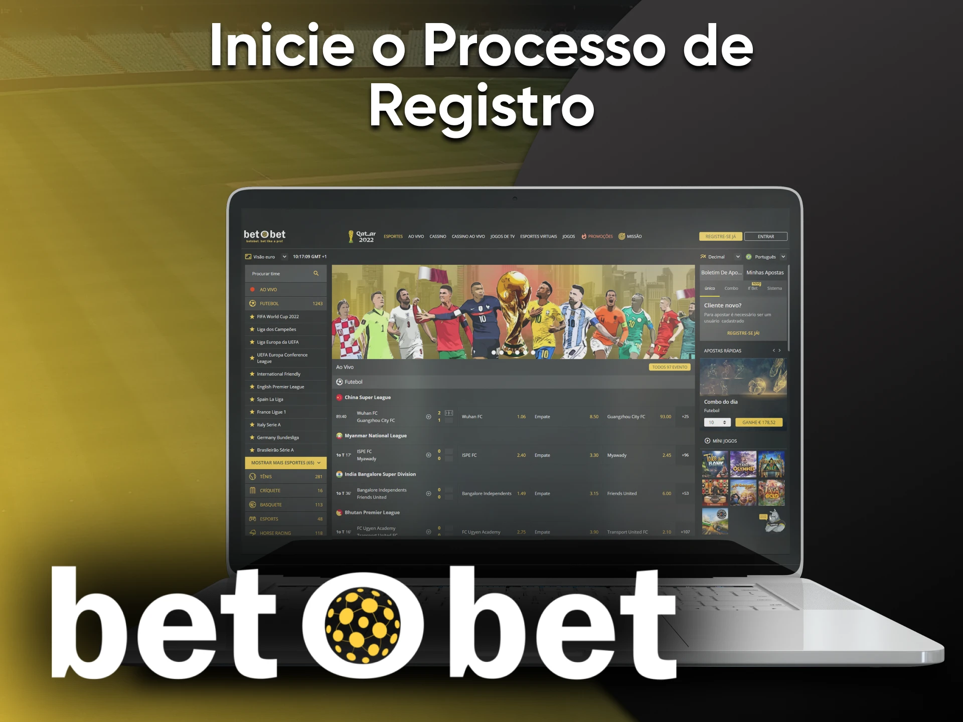 Maneira conveniente de se registrar no Betobet.