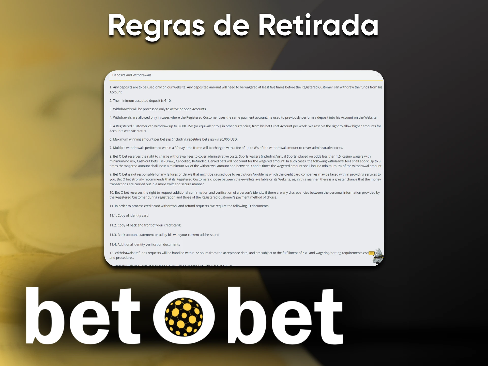 Descubra as restrições para usar o Betobet.