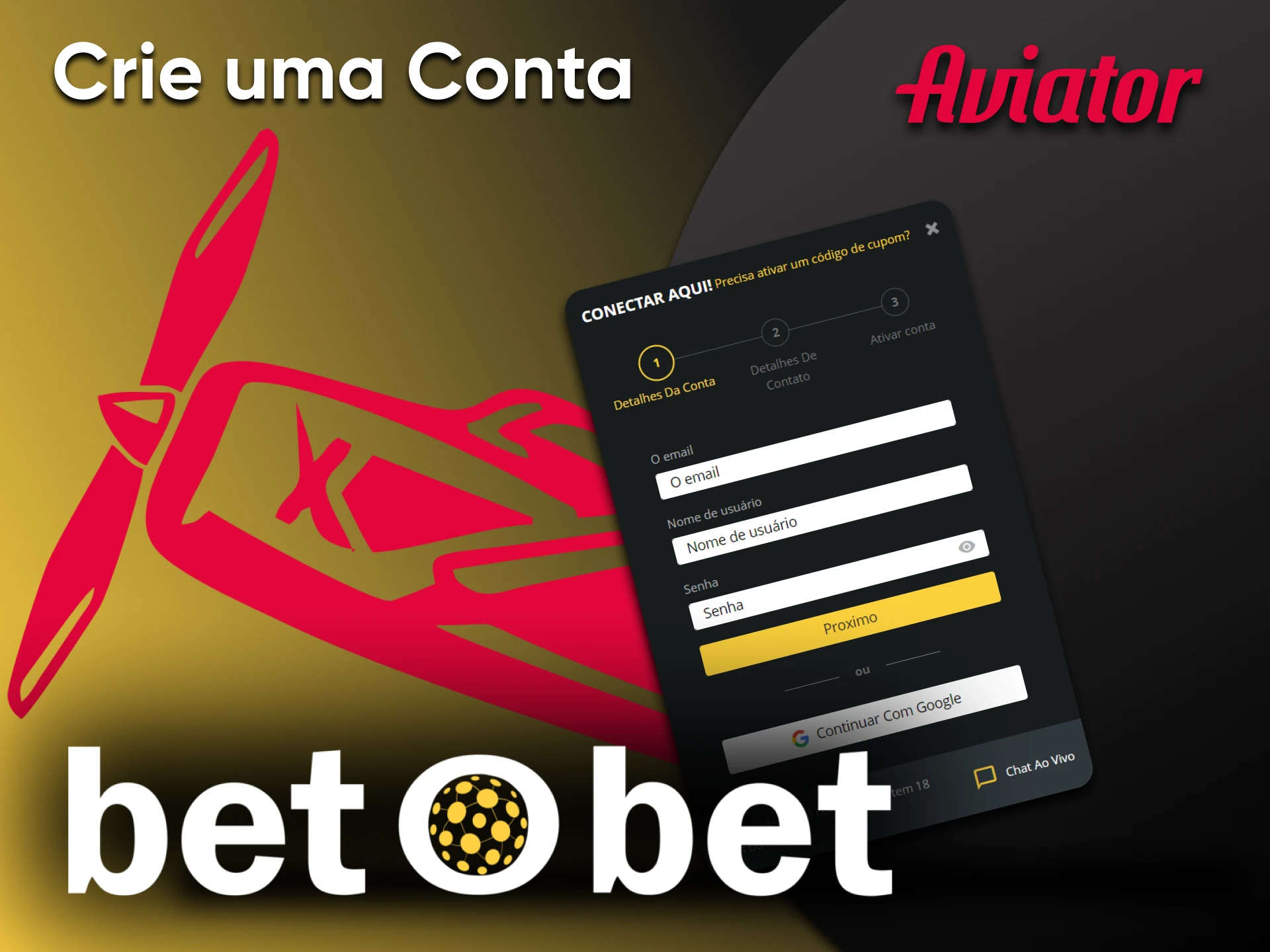 Cadastre-se no Betobet para jogar Aviador.